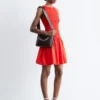 Smocked Cotton Poplin Mini Dress