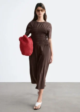 Smocked Midi Dress