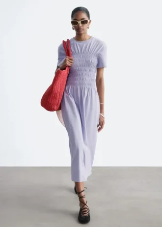 Smocked Midi Dress