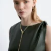 Snake-Chain Lariat Necklace