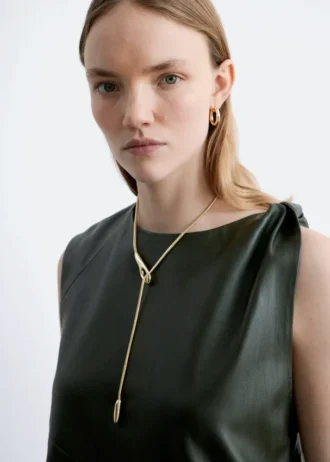 Snake-Chain Lariat Necklace