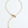 Snake-Chain Lariat Necklace
