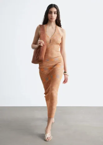 Spacedye Halterneck Midi Dress