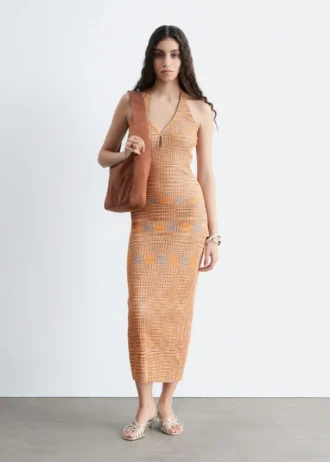 Spacedye Halterneck Midi Dress