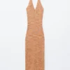 Spacedye Halterneck Midi Dress