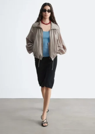 Sporty Viscose-Blend Jacket