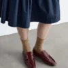 Square-Toe Leather Loafers