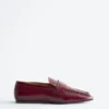 Square-Toe Leather Loafers