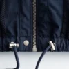Stand-Collar Drawstring Jacket