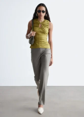 Straight-Leg Wool Trousers
