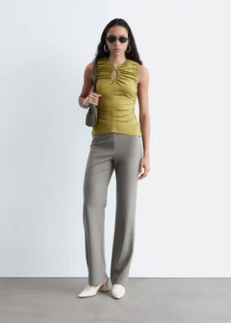 Straight-Leg Wool Trousers