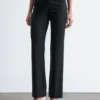 Straight-Leg Wool Trousers