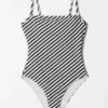 Straight-Neck Swimsuit