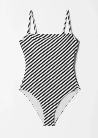 Straight-Neck Swimsuit