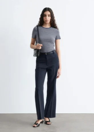 Straight Press-Crease Trousers
