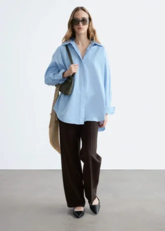 Straight Press-Crease Trousers