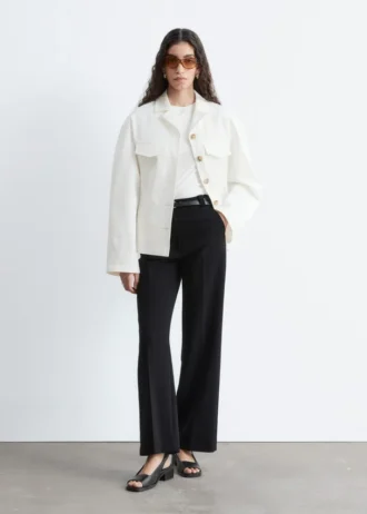 Straight Press-Crease Trousers