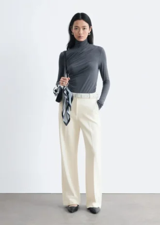 Straight Press-Crease Trousers