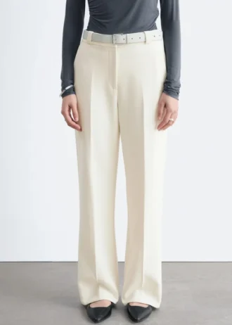 Straight Press-Crease Trousers
