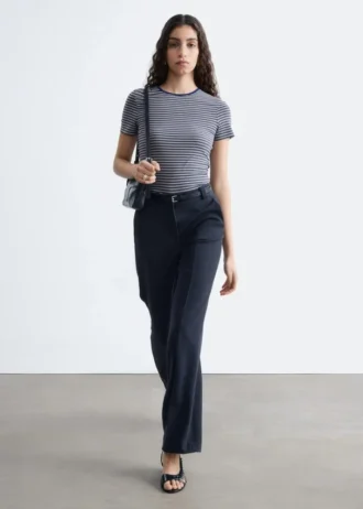 Straight Press-Crease Trousers