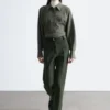 Straight Press-Crease Trousers