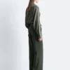 Straight Press-Crease Trousers