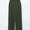 Straight Press-Crease Trousers