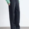 Straight Press-Crease Trousers