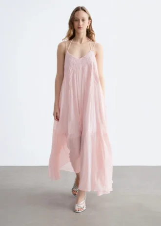 Strappy Embroidered Maxi dress