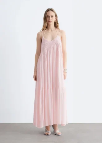 Strappy Embroidered Maxi dress