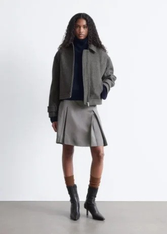 Stretch-Leather Ankle Boots