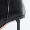 Stretch-Leather Ankle Boots