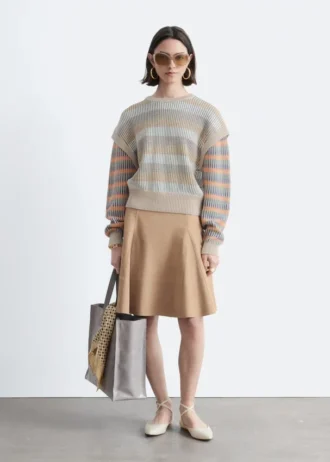 Striped Panel Knit Jumper
