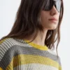 Striped Panel Knit Jumper