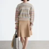 Striped Panel Knit Jumper