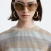 Striped Panel Knit Jumper