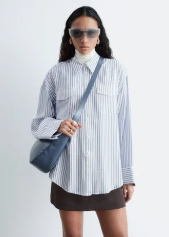 Striped Patch-Pocket Shirt