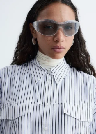 Striped Patch-Pocket Shirt