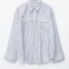 Striped Patch-Pocket Shirt