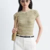 Striped Rib-Knit T-shirt