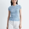 Striped Rib-Knit T-shirt