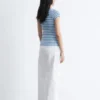 Striped Rib-Knit T-shirt