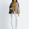 Structured wool-cotton shirt