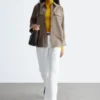 Structured wool-cotton shirt