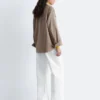 Structured wool-cotton shirt