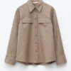 Structured wool-cotton shirt