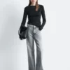 Studded Wide-Leg Jeans