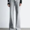 Studded Wide-Leg Jeans