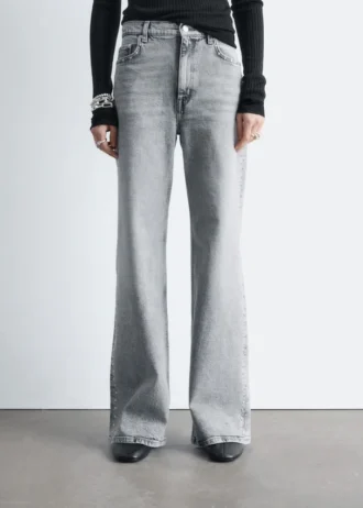 Studded Wide-Leg Jeans