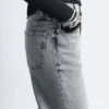 Studded Wide-Leg Jeans